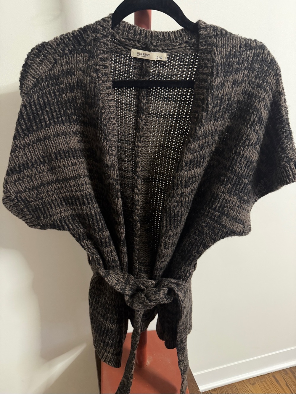 Old Navy Black/Brown Women's Cardigan Short Sleeve